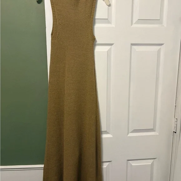 Zara Camel Knit Maxi Dress